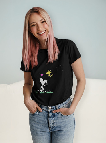 Polera Snoopy Charlie Brown Perrito Algodon Estampado