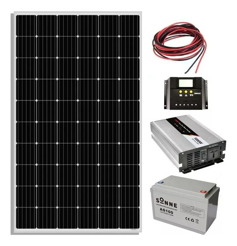 Kit Solar Fotovoltaico 500w Inversor C/reg. Baterías Paneles