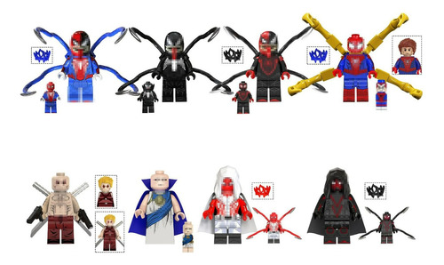 6 Mini Figuras Bloques Construcción Super Héroes Venom Dead
