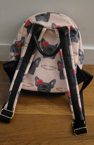 Mochila Betsy Johnson Rosa Claro Estampada (Usado)