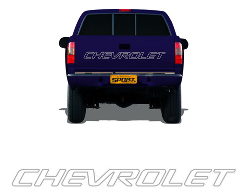 Adesivo Chevrolet Faixa Traseira S10 Prata 99/05