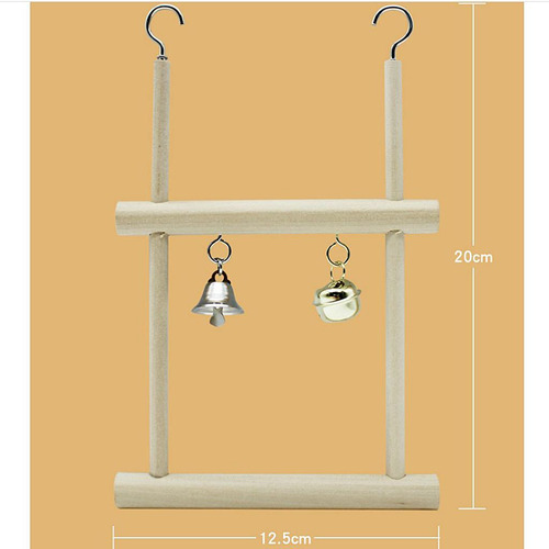 2 Wooden Parrot Swing And Hammock Combo With Healthy 2 Pcs