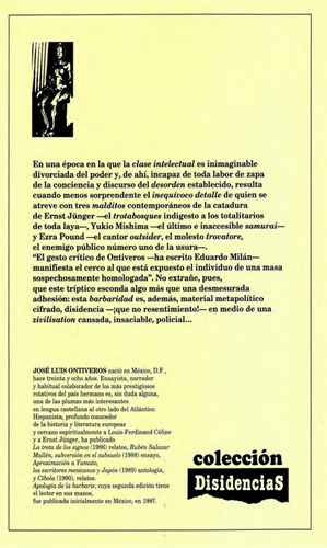 Apología A La Barbarie - José Luis Ontiveros