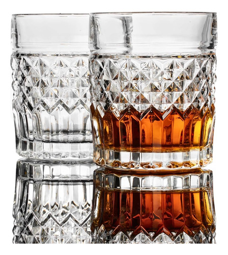 Vasos De Whisky De Cristal - Juego De 4 Vaso De Vidrio Prest