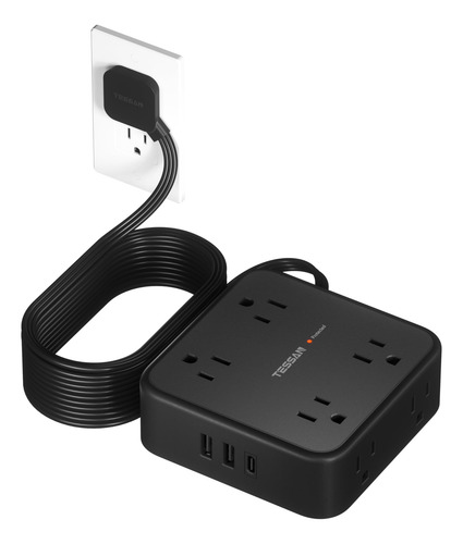 Cable De Extensión Tessan De 15 Pies Con Protector Contra So