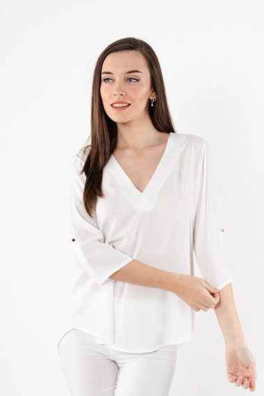 Blusa Blanca | MercadoLibre 📦