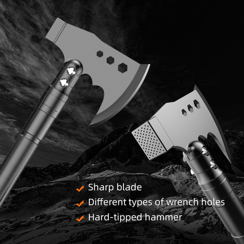K Hacha De Camping Plegable Multiherramienta Con Martillo