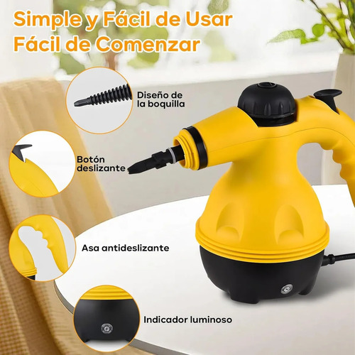Limpiador A Vapor Portátil, 9 Piezas De Accesorios