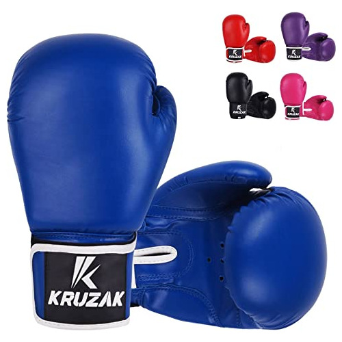 Kruzak Unisex Plain Boxing Gloves For Sparring, Kickboxing..