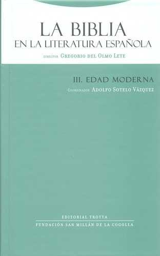 Libro Biblia En La Literatura Española Iii. Edad Moderna, L