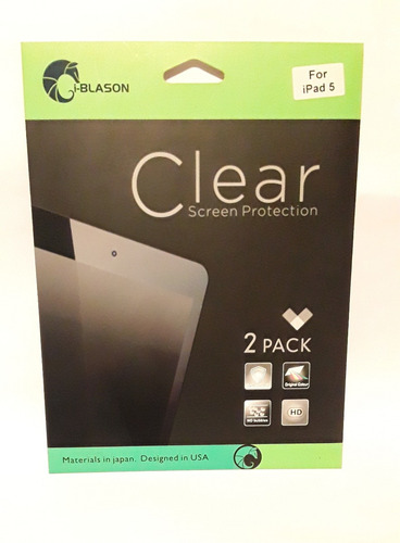 2 Pack For iPad 5 Para Table Clear Screen Protection 