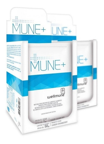 Kit Com 2 Mune + Para Imunidade Wellmune Chá Mais 10 Sachês