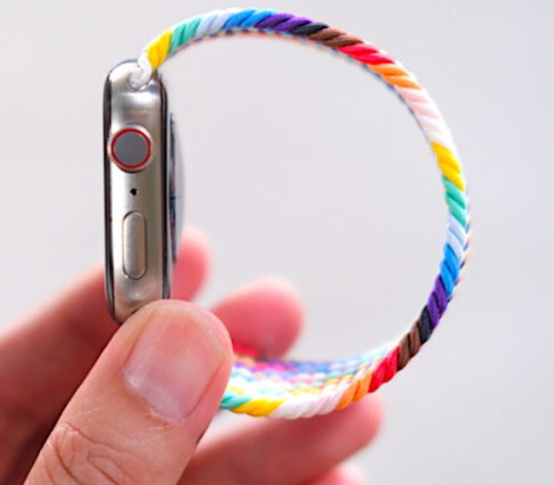 Imagem 2 de 3 de Pulseira Braided Solo Para Apple Watch 42/44mm - Pride - M