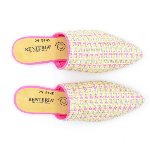 Imagen 3 de 8 de Zapato Flat Dama Mule Tejido Puntal Felipe Rentería 22-27mx