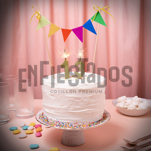 Vela Bengala Numero Chispas Plateadas Torta Cumpleaños Num 9