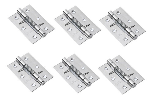 6 Piezas De Bisagras De Puerta Con Resorte De 3 Pulgadas