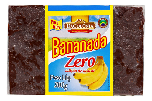Bananada sem Adição de Açúcar DaColônia Pacote 200g