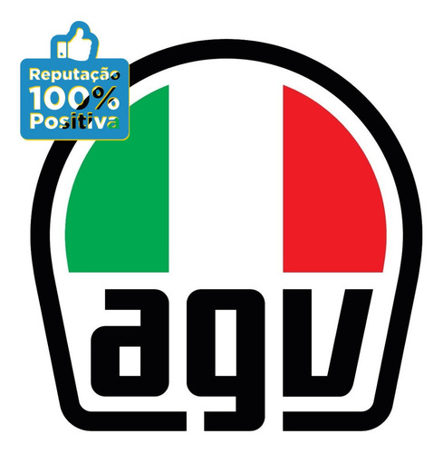 Kit Adesivos Agv Para Capacetes (2 Cartelas Com 4 Adesivos)