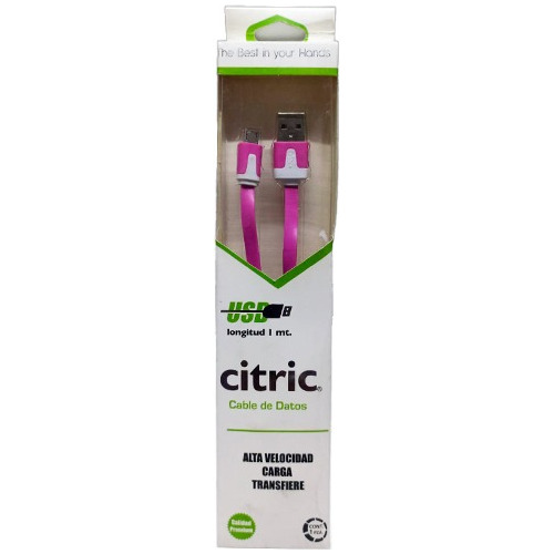 Cable Citric Micro Usb 1 Metro Varios Colores