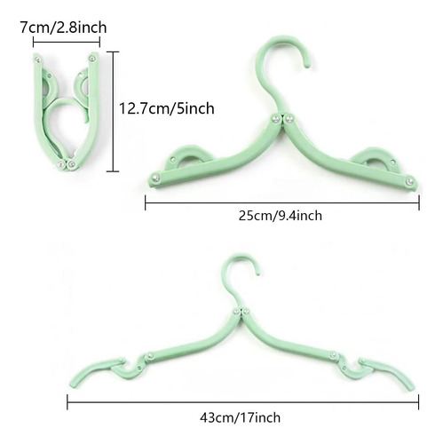 Percha Plegable De Viaje 12pcs Percha Portátil Multifunciona