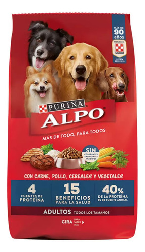 Alimento Seco Para Perro Alpo Adulto Carne Y Pollo 12kg