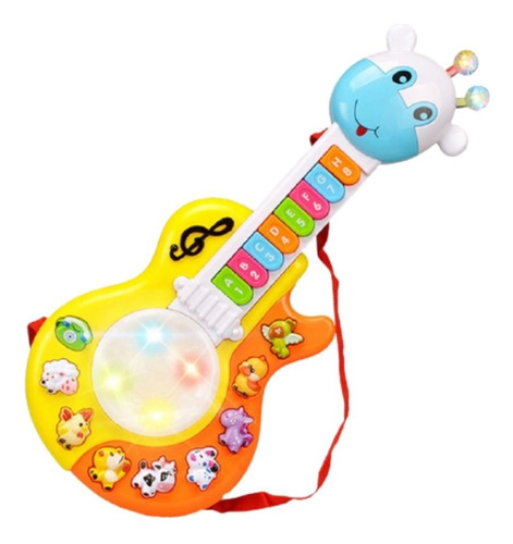 Guitarra Girafa Con Luz Y Música Para Bebés Niños Didactica