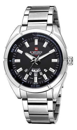 Reloj Naviforce Impermeable Con Correa De Acero Y Cuarzo Par