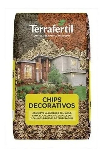 Corteza De Pino Chips 50lts.  Terrafertil