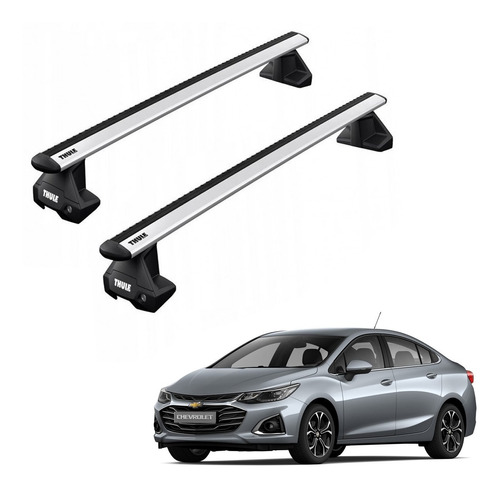 Rack Bagageiro Thule Evo Chevrolet Cruze Sedan 2016 Diante