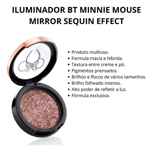 Iluminador Minnie Mouse Mirror Sequin Effect Original Bt