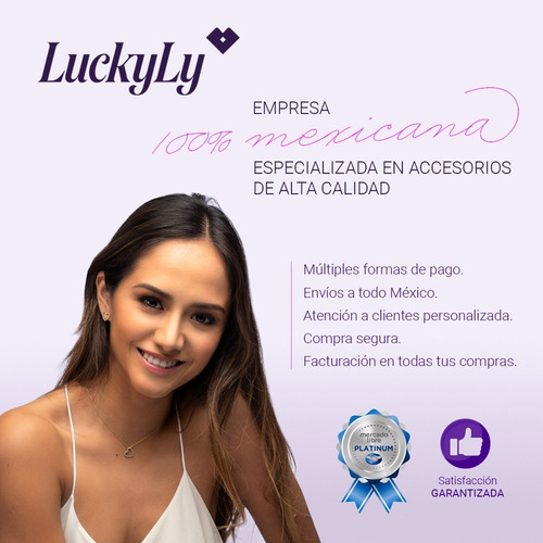 Juego Joyería Mujer Infinito, Collar Aretes Oro Rosa Luckyly
