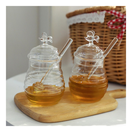 Tarro De Cristal Transparente Para Miel, Almacenamiento De