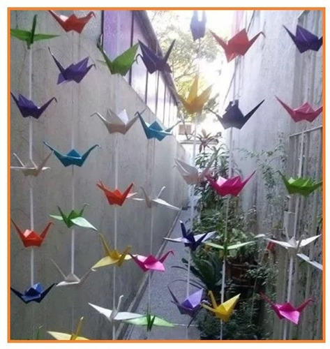 Origami  Papel Grullas X30 Unidades Sueltas Colores Pastel