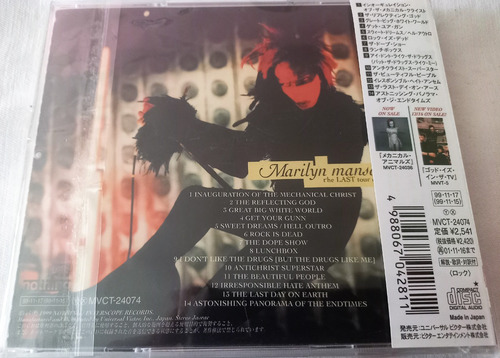 Cd Marilyn Manson - The Last Tour On Earth 1era Ed. Japonesa (Usado)
