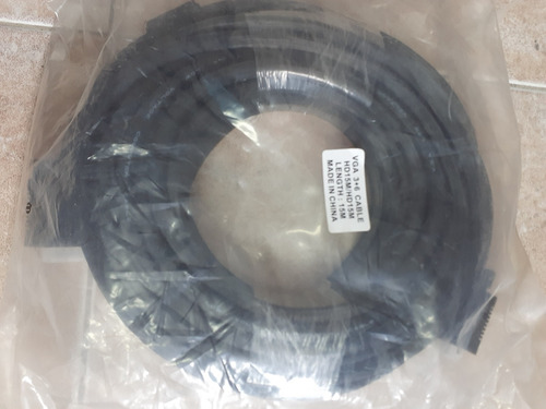 Imagen 3 de 3 de Cable Vga De 15 Metros Doble Filtro Macho 15 Pines