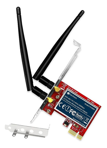 Adaptador Red Inalambrico N 2 4ghz 300mbps Pcie Para Windows