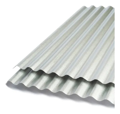 Chapa Techo Galvanizada Acanalada C25 De 4x1,10x0,5 Gris