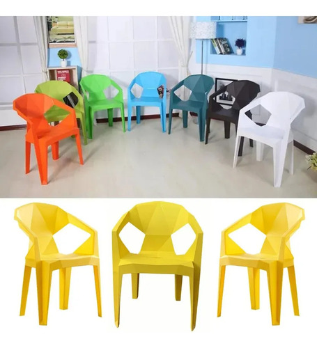 X4 Silla Diamante Para Eventos Fiestas Sillas C/apoya Brazos Amarillo Silla
