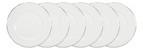 Conjunto De Pratos Rasos 06 Pomerode Prata Schmidt