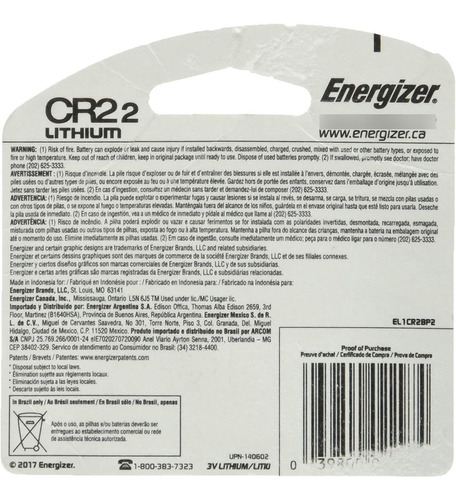 Energizer Cr2 - Pilas De Litio (2 Unidades)
