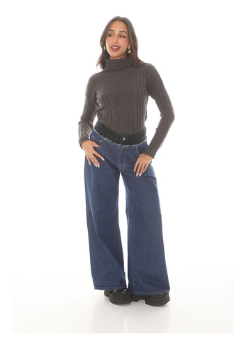 Jean Wide Leg Francia Mujer . .
