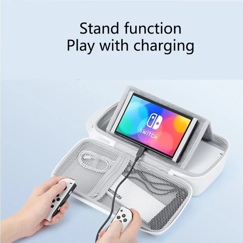 Funda Negra Para Nintendo Switch Oled Y Dock Negro