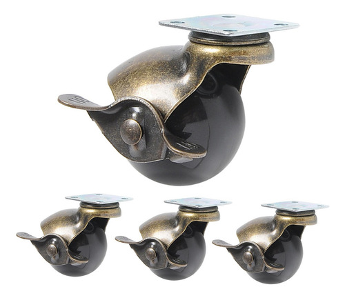 Juego De 4 Ruedas Giratorias De Bola Para Muebles 2 Pulgadas