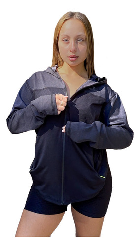 Campera Deportiva Mujer Running Térmica Ventilación Espalda