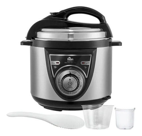 Panela De Pressão Elétrica Kian 4l Inox Acessórios Cor Preto Frequência 50 Hz X 60 Hz 127v