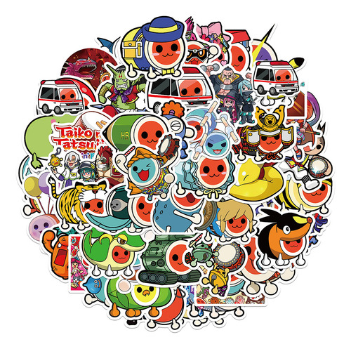 Adesivos De Desenho Animado Taiko No Tatsujin Para Encomenda