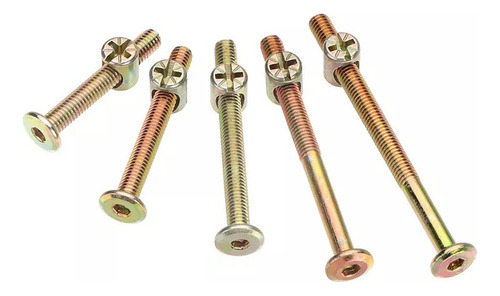 50pcs M6 Pernos De Conexión Para Muebles Tuercas Cilíndricas