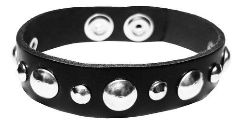 Manilla Cuero Taches M6 Unisex Urbanoz Pulsera Rock Metal