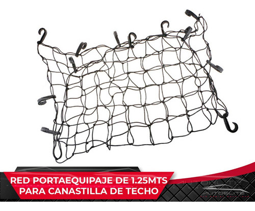 Red Malla Sujeta Equipaje Para Canastilla De Techo 1.25 Mts