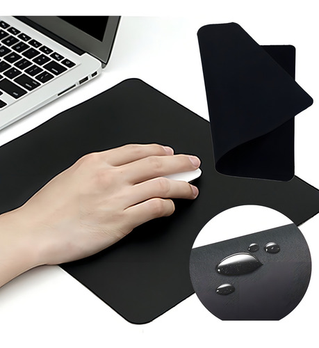 Mousepad Minimalista Preto 22x18cm